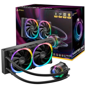 Cooler Liquido AIO Antec VORTEX 240 ARGB Negro, 2 Ventiladores ARGB de 120mm, 0-761345-74046-3