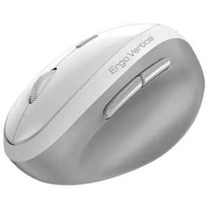 Mouse Vertical Genius Ergo 8350S AI Copilot Dual Wireless / Bluetooth Silencioso, White Grey, 31030041401 / GENIUS