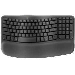 Teclado Ergonomico Inalambrico Logitech Ergo Wave Keys Bluetooth y Logi Bolt, Layout Espanol, Color Grafito (920-012278)