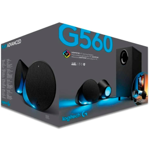 Parlantes Gamer Logitech G560 2.1 RGB Lightsync 120W RMS, USB, Bluetooth, 3.5mm, Subwoofer, 980-001310