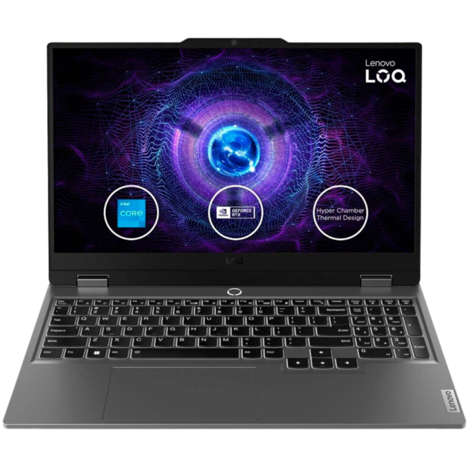 Laptop Lenovo LOQ 15IAX9, Intel Core i5-12450HX, 8GB RAM, 512GB SSD, RTX 3050 6GB, 15.6pulgadas FHD / LENOVO