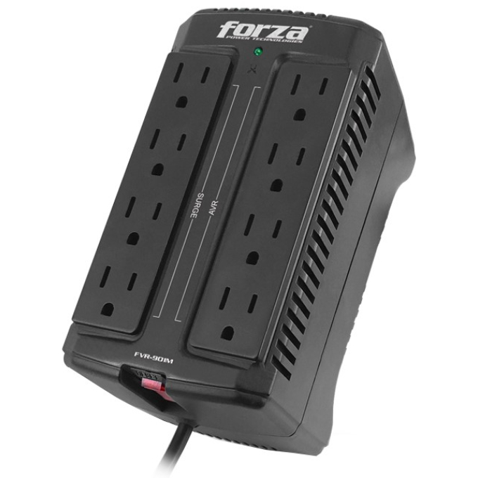 Estabilizador Forza FVR-902 900VA 8 Tomas Universal NEMA / Forza