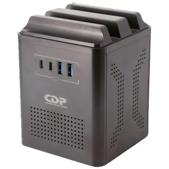 Estabilizador CDP RUAVR1004I 1000VA 500W 4 Salidas 2 USB-A 2 USB-C / CDP
