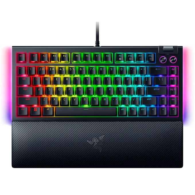 Teclado Gamer Razer BlackWidow V4 75% Mecanico Switch Orange Hot-Swappable Chroma Negro RZ03-05003400-R3U1 / RAZER