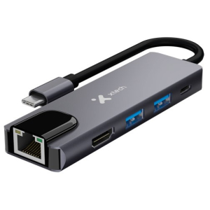 Hub USB-C XTech XTC-572 5 en 1 con RJ-45
