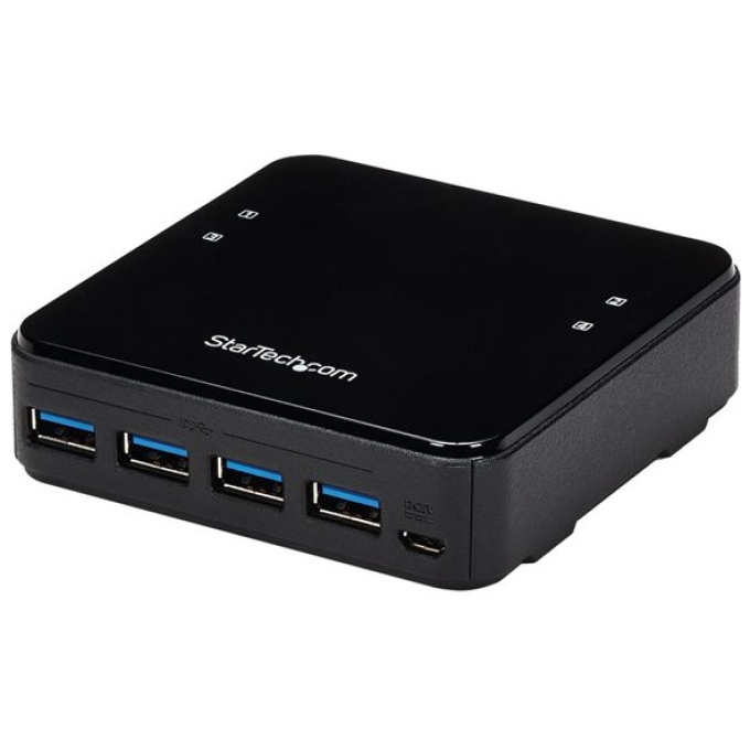 Switch USB 3.0 StarTech HBS304A24A para Compartir Perifericos 4x4 con Hub 8 Puertos / StarTech.com
