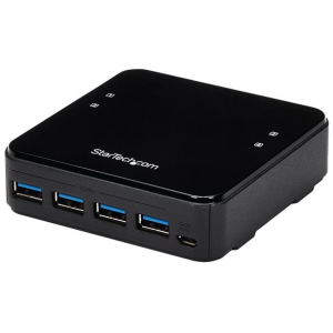 Switch USB 3.0 StarTech HBS304A24A para Compartir Perifericos 4x4 con Hub 8 Puertos
