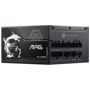 Fuente de Poder MSI MAG A1000PLS PCIE5 1000W 80 Plus Platinum Full Modular ATX 3.1 824142446195 / MSI