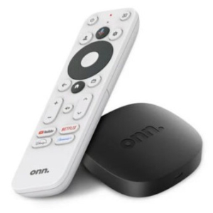 Dispositivo de Streaming ONN Google TV 4K UHD Quad-Core Cortex-A35 2GB RAM 8GB Almacenamiento Wi-Fi Google TV Negro / Onn