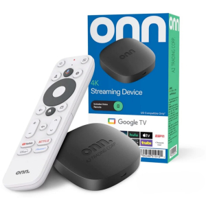 Dispositivo de Streaming ONN Google TV 4K UHD Quad-Core Cortex-A35 2GB RAM 8GB Almacenamiento Wi-Fi Google TV Negro