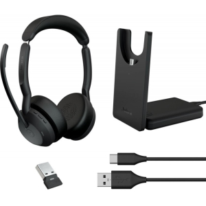 Audifonos con Microfono Jabra Evolve2 55 Link380a MS Stereo con Base 25599-999-989 / Jabra