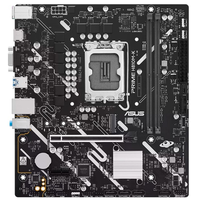 Placa Madre ASUS PRIME H810M-K Intel H810 LGA1851 DDR5 VGA DisplayPort mATX / Asus