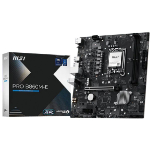 Placa Madre MSI PRO B860M-E Intel B860 LGA1851 DDR5 HDMI DisplayPort mATX / MSI