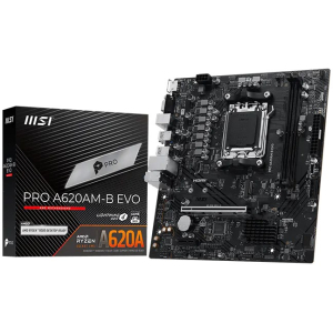 Placa Madre MSI PRO A620AM-B EVO AMD A620A AM5 DDR5 HDMI VGA mATX / MSI