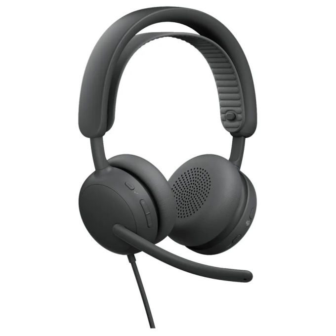 Auriculares Logitech Zone Wired 2 Estereo Grafito USB-C/USB-A con Certificacion Microsoft Teams 36 Ohm 20Hz-20kHz Cable 1.9m con Cancelacion de Ruido / Logitech