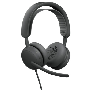Auriculares Logitech Zone Wired 2 Estereo Grafito USB-C/USB-A con Certificacion Microsoft Teams 36 Ohm 20Hz-20kHz Cable 1.9m con Cancelacion de Ruido
