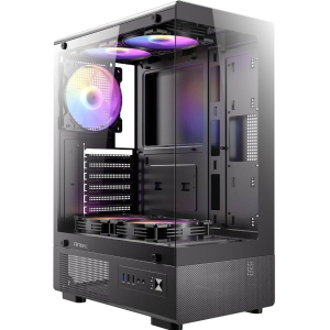 Case Antec VCX300 ARGB, Mid Tower, 5 ARGB, Vidrio Templado, ATX, Micro ATX, 0-761345-10224-7