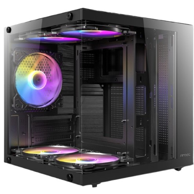Case Antec VCX10M ARGB, Mini Tower, 5 ARGB, Vidrio Templado, Micro-ATX, ITX, 0-761345-10221-6 / ANTEC