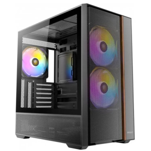 Case Antec FLUX Rear Black, Mid Tower, 5 Ventiladores, Vidrio Templado, 0-761345-10241-4