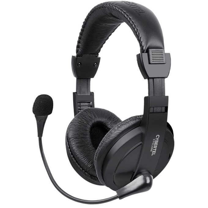 Audifonos con Microfono CyberTel Cyclone Black USB H370K-U / Cybertel