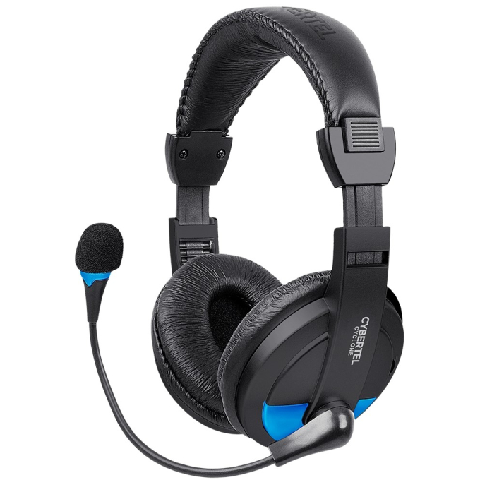 Audifonos con Microfono CyberTel Cyclone Azul USB H370B-U / Cybertel