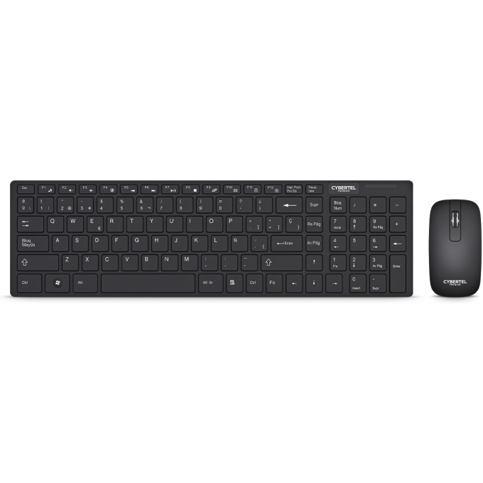 Kit Combo Teclado + Mouse Cybertel Premier Black WT802 WiFi / Cybertel