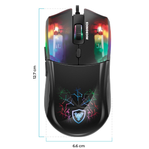 Kit Combo Teclado + Mouse Micronics Neon RGB Gamer, USB, GT1000+ / Micronics