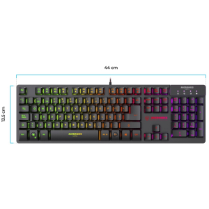 Kit Combo Teclado + Mouse Micronics Neon RGB Gamer, USB, GT1000+ / Micronics