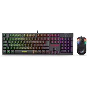 Kit Combo Teclado + Mouse Micronics Neon RGB Gamer, USB, GT1000+