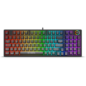 Kit Combo Teclado Mecanico RGB + Mouse Gamer + Pad Mouse Cybertel Striker Black Gamer, GT1802R / Cybertel