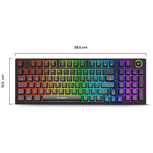 Teclado Mecanico Cybertel Striker RGB 96 Teclas Bluetooth WiFi Recargable USB Gamer, K1008-3M / Cybertel