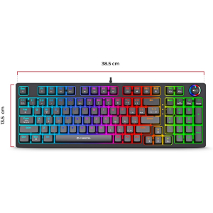 Teclado Mecanico Cybertel Striker RGB 96 Teclas USB Gamer, K1005+ / Cybertel