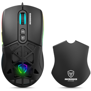 Mouse Micronics Mirage USB RGB 7 Botones 12800 DPI Gamer, GM890 / Micronics