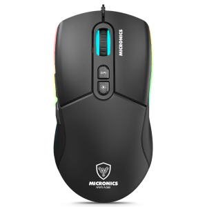 Mouse Micronics Mirage USB RGB 7 Botones 12800 DPI Gamer, GM890