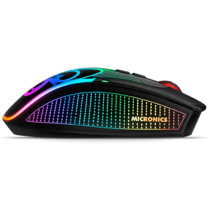 Mouse Micronics Dragon 3 Bluetooth WiFi Recargable USB-C RGB 7 Botones 4800 DPI Gamer, GM806-3M / Micronics