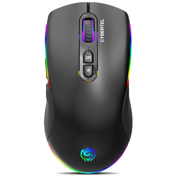 Mouse Cybertel Dynasty 3 Bluetooth WiFi Recargable RGB 7 Botones 4800 DPI Gamer, M609-3M / Cybertel