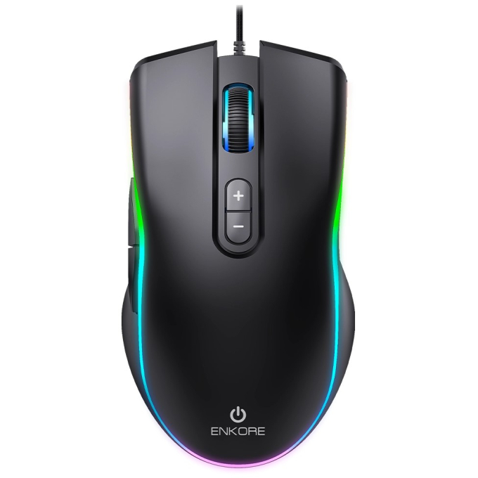 Mouse Enkore Kingdom USB Rainbow 7 Botones 7200 DPI Gamer, EKM308 / Enkore