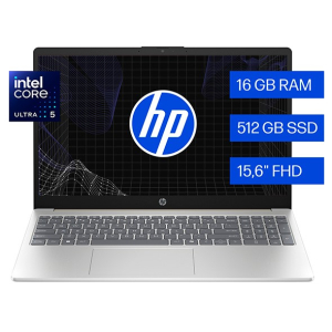 Laptop HP 15 IA, Intel Core Ultra5 225U, Memoria RAM 16GB DDR5, Disco Solido 512GB M.2, Pantalla 15.6 Full HD, 15-fd2361la