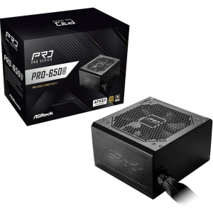 Fuente de Poder AsRock 650W 80 Plus Gold, PRO-650G
