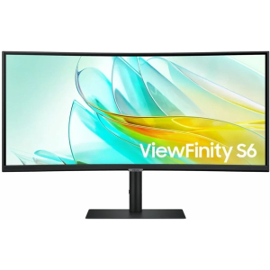 Monitor Samsung ViewFinity S6 34 UW-QHD 3440x1440 Curvo 100Hz 5ms AMD FreeSync, USB-C, HDMI, DisplayPort, KVM, Hub USB, VESA, S34C650UAL