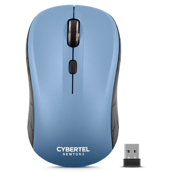 Mouse Inalambrico Cybertel Newton 2 Celeste Bluetooth + WiFi, M319-2M / Cybertel