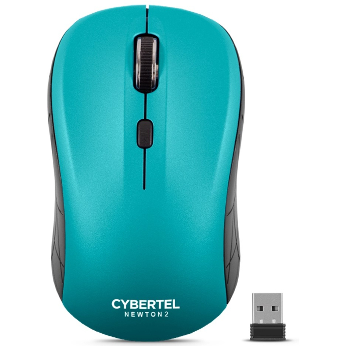 Mouse Inalambrico Cybertel Newton 2 Turquesa Bluetooth + WiFi, M319-2M / Cybertel