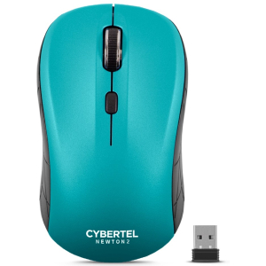 Mouse Inalambrico Cybertel Newton 2 Turquesa Bluetooth + WiFi, M319-2M