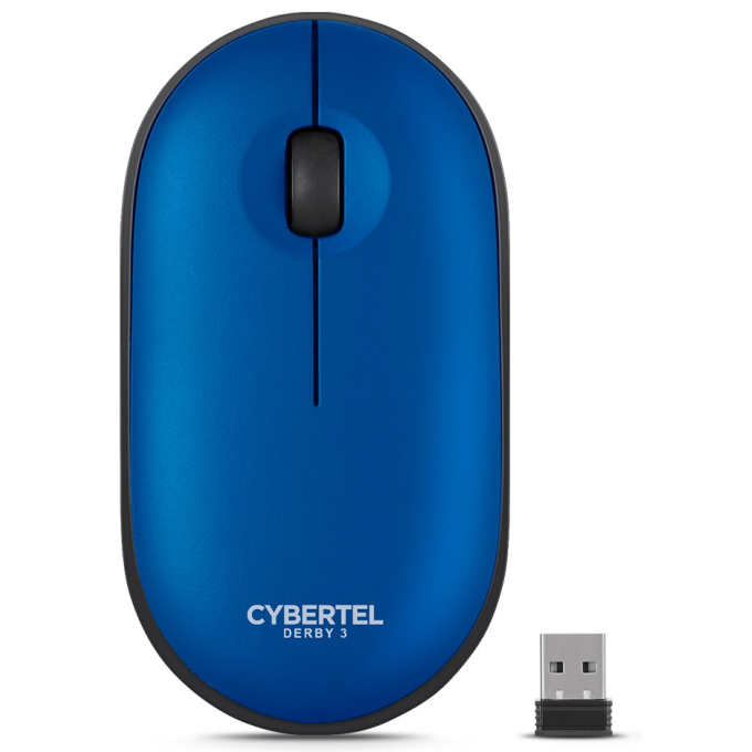 Mouse Inalambrico Cybertel Derby 3 Azul Bluetooth WiFi Recargable, M320-3M / Cybertel