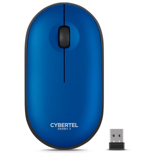 Mouse Inalambrico Cybertel Derby 3 Azul Bluetooth WiFi Recargable, M320-3M