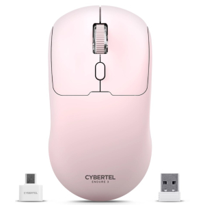 Mouse Inalambrico Cybertel Endure 3 Pink Bluetooth WiFi Recargable, M702-3M