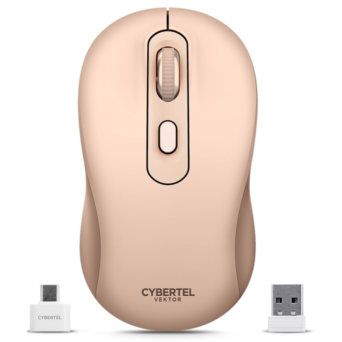 Mouse Inalambrico Cybertel Vektor Piel Bluetooth WiFi Recargable, M708-3M / Cybertel