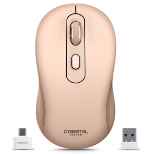 Mouse Inalambrico Cybertel Vektor Piel Bluetooth WiFi Recargable, M708-3M