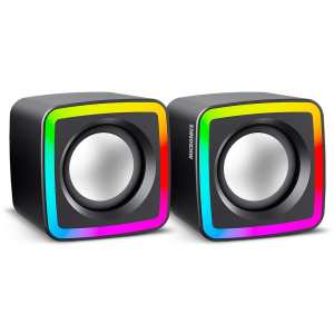 Parlantes 2.0 Micronics Frantic LED 2pulgadas, S302 / Micronics