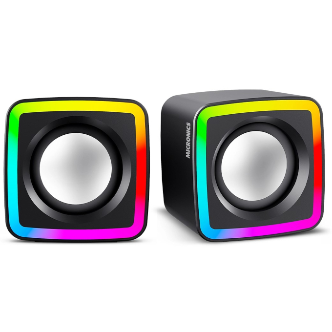 Parlantes 2.0 Micronics Frantic LED 2pulgadas, S302 / Micronics